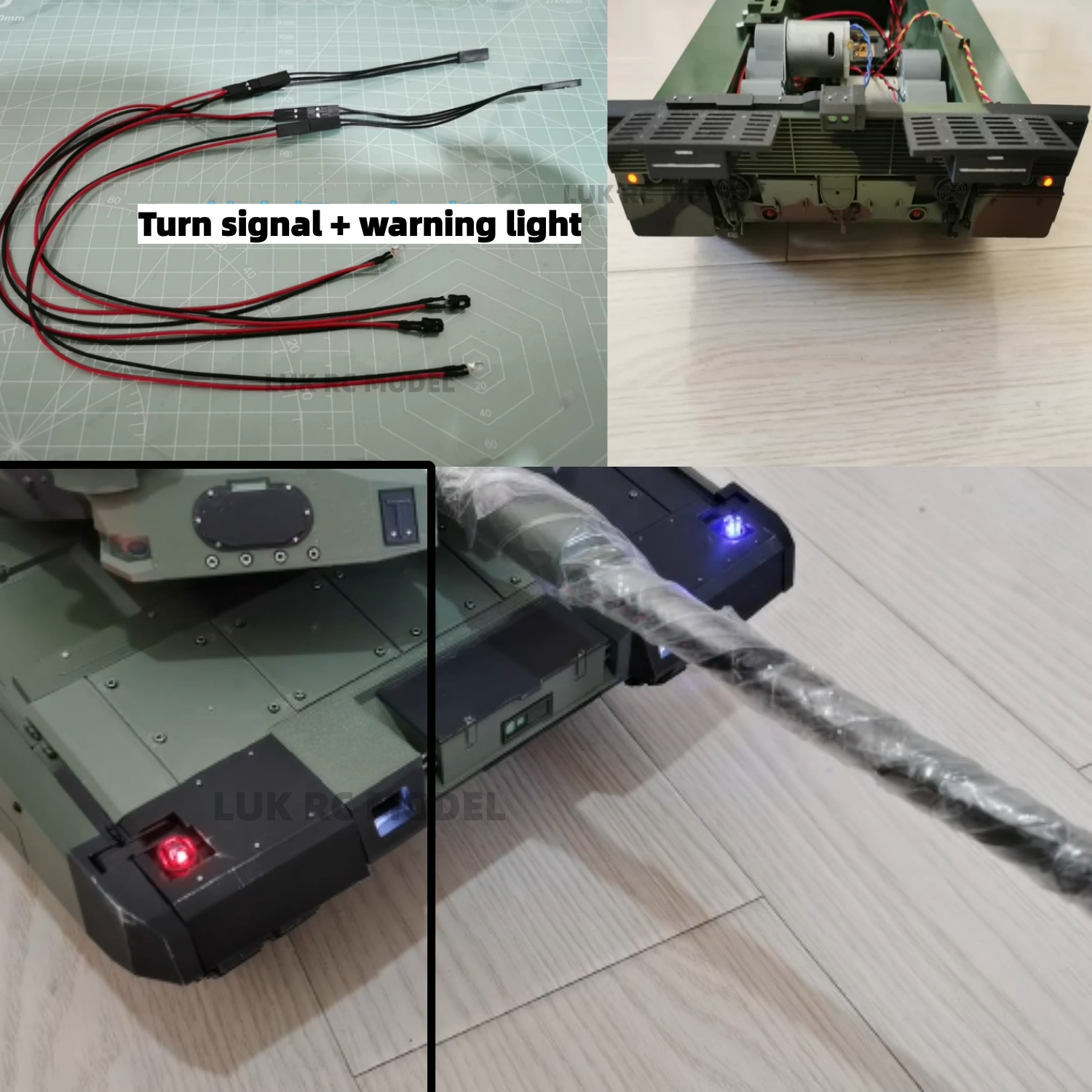 Drone Battery Alarm - Iluminación trasera mejorada para HL Leopard