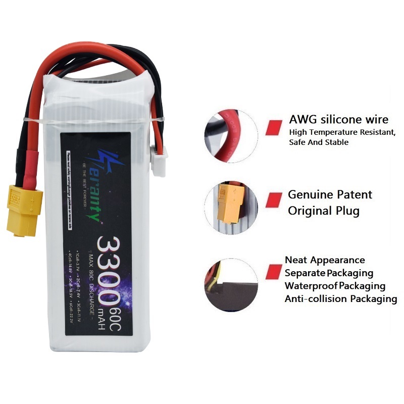 Batería recargable LiPo 4S 330 - Drone Battery Connector reseña y precio