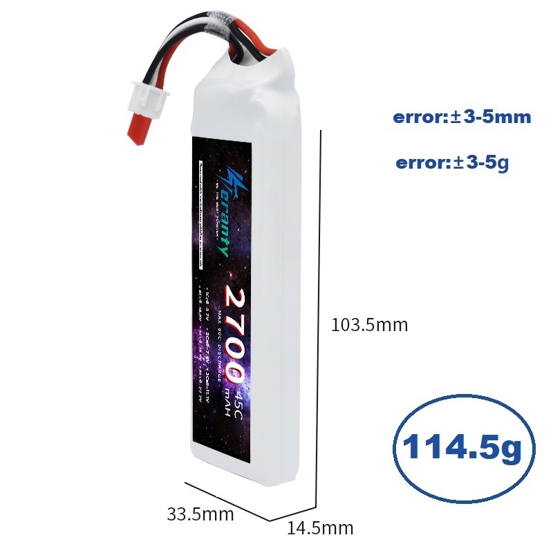 1/3 Uds 2S 7,4 V batería Lipo  - Drone Battery Connector reseña y precio