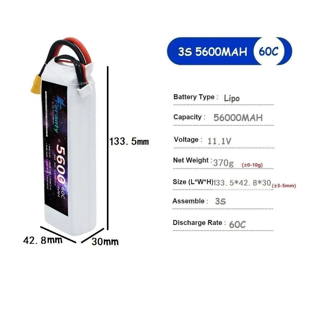 TERANTY 5600MAH 60C 2S 3S 4S 6 - Drone Battery 4S reseña y precio