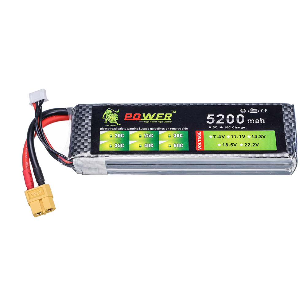 3S 5200mah 11,1 V 60C batería  - Drone Battery 3S reseña y precio