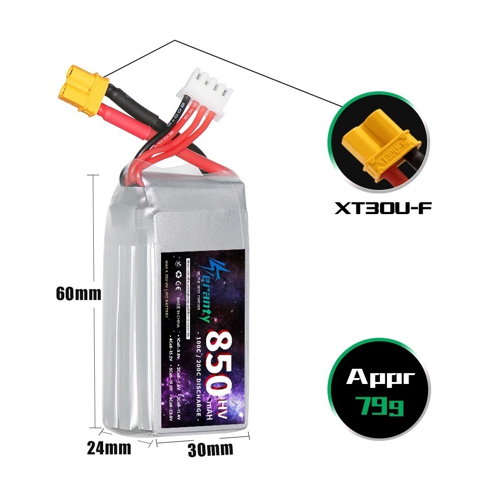 1/2/3 Uds TERANTY 3S 11,4 V ba - Drone Battery Connector reseña y precio